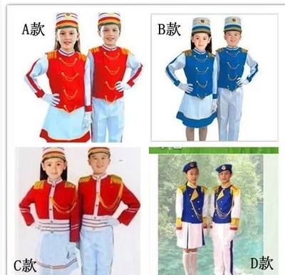 中小学生鼓号服装幼儿园军鼓服装儿童表演服装鼓乐队服装国旗服装