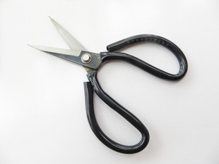 正品上海利霸工业法兰剪刀1#2#3#黑皮剪刀工业剪皮革剪耐磨锋利
