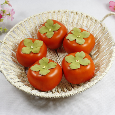 特卖批发仿真柿子 模型道具 儿童早教水果蔬菜瓜果盘装饰