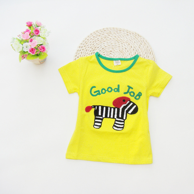 2014夏季新款男童宝宝全棉短袖T恤衫 小童莫代尔棉时尚宝宝衣服