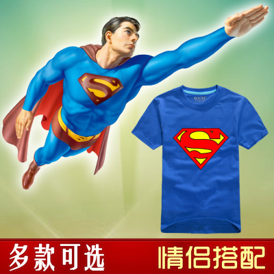 特价新款 超人T恤 情侣装superman服装衣服潮短袖秋装 男装女男款