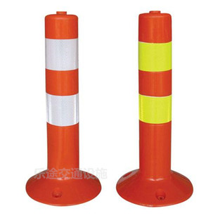 全新料警示柱道口标柱柔性警示路桩反光弹性警力柱红黄红白隔离柱