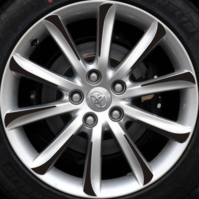 锐志 专用 E款 反光 碳纤维夜光炫彩贴轮毂贴纸 钢圈轮胎改装车贴