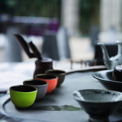 彩色莲蓬生铁茶杯东南亚日式中式复古生铁艺术东方禅意风功夫茶具
