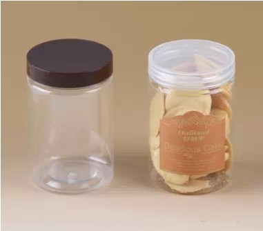 透明拧口塑料饼干桶 饼干罐西点盒干果罐 直径6.5*高10cm 茶叶罐