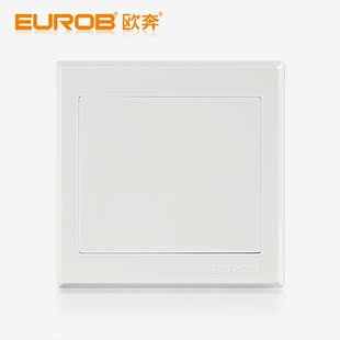 欧奔墙壁开关插座面板 E8雅白经典系列 空白面板
