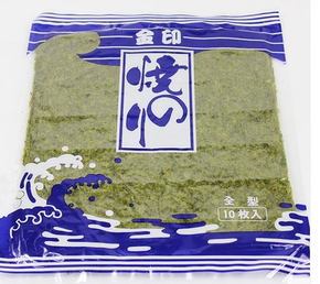 寿司原料 金印寿司海苔 紫菜包饭寿司专用 韩国即食海苔 原味10枚