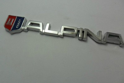 汽车宝马改装ALPINA车标 英文标 后备箱车尾标 金属改装贴标 车贴