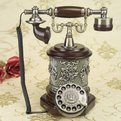 仿古电话机 实木复古电话机 仿古电话机 实木电话机 旋转电话机