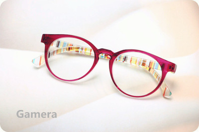 Gamera定制韩国Glasses彩虹腿超轻全框眼镜框超可爱眼镜可配镜