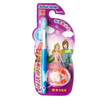 三笑Smiclean可洁可净儿童牙刷牙刷物理磨尖毛牙刷（软毛）K320
