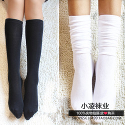 6双包邮 日系中筒袜不过膝白色中统袜韩国堆堆袜 纯棉袜女袜子