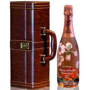 法国进口红酒 巴黎之花美丽时光 粉红玫瑰香槟 单支棕皮 礼盒套装