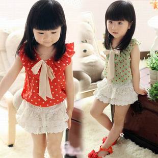 2岁小女孩夏装潮韩版儿童套装3时尚女童套装4夏款夏季短袖两件套
