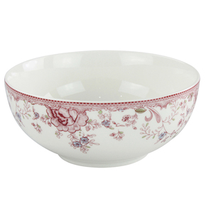 敏杨釉中彩红色经典8英寸汤碗 中式 陶瓷面碗 宜家餐具 韩式面碗