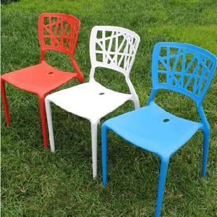 靠背椅包邮 塑料椅创意洞洞椅 简约现代镂空椅子休闲时尚餐椅