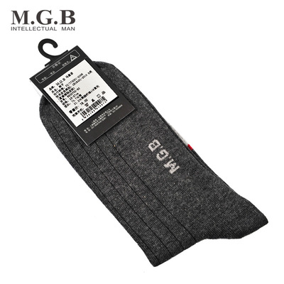 M．G．B/马基堡  超低价1.5折 秋冬 黑灰色 棉纶混纺棉袜男袜