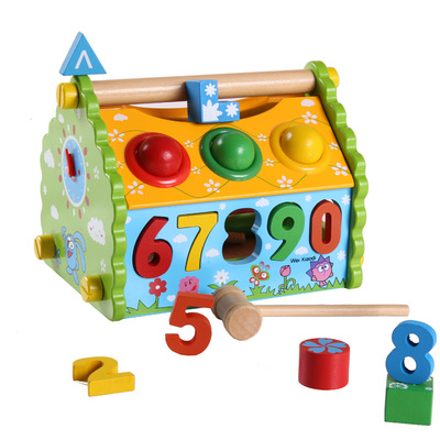 儿童礼物早教数字几何形状盒复台拆装认知屋宝宝益智力玩具1-3岁