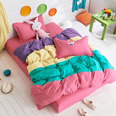 新款韩版家纺夏季全棉四件套纯棉床单被三件套床上用品特价包邮
