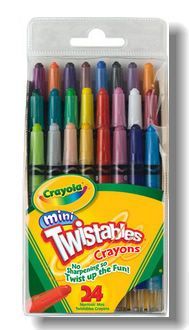 美国 绘儿乐Crayola千色乐 24色迷你装可拧转蜡笔 52-9724