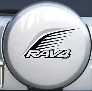 丰田RAV4备胎贴 汽车贴纸 反光车贴 汽车拉花彩条备胎罩贴汽车贴
