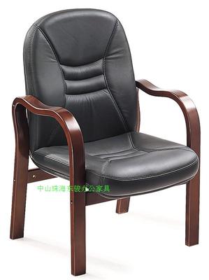 实木架椅子 会客椅 会议椅 舒适高档皮凳 职员椅 办公椅 西皮椅