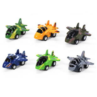 嘉信迷你回力车玩具 儿童回力玩具车 塑料回力飞机 玩具飞机6款装