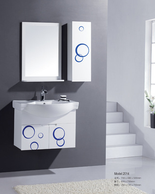新款帝鸿卫浴挂墙式浴室柜 高档镜柜 整体浴柜 PVC材质储物柜2014