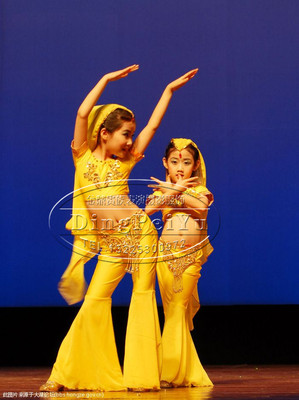 儿童印度舞蹈服装 肚皮舞蹈服 演出服装 儿童表演服装 民族服装