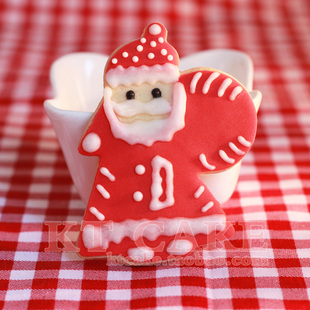 【手工曲奇】创意翻糖饼干~圣诞节礼物，萌系圣诞老人1块！