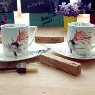 厂家正品骨瓷咖啡杯碟套装陶瓷意式浓缩杯 欧式创意礼物全国包邮