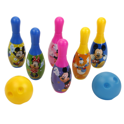 新上！迪士尼正品 儿童益智玩具 保龄球套装 米奇迪士尼保龄球