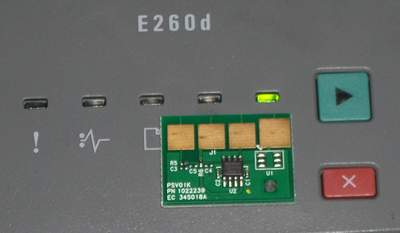 亮绿灯 利盟260芯片 利盟LEXMARK E260N E260A11P芯片粉盒芯片