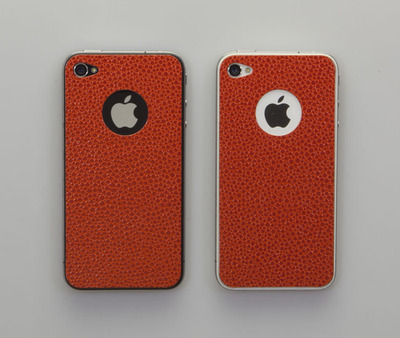 苹果iPhone4/4s专用 igecko 壁虎贴 皮革纹 红色 保护贴 手机贴膜