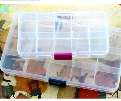 【星星手工】DIY配件收纳盒 透明储物盒 10格 15格