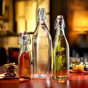 正品宜家玻璃瓶卡扣果汁瓶 饮料玻璃瓶 密封酒瓶 红酒瓶 泡酒瓶