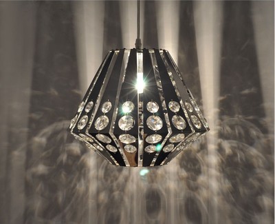 现代简约创意不锈钢餐厅灯客厅灯卧室灯水晶吊灯米兰菱形艺术吊灯