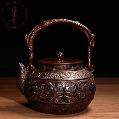 龟寿堂 日本原装进口铁壶铸铁壶南部老铁壶纯手工茶壶功夫茶具