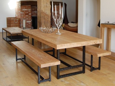 美式复古做旧铁艺实木餐桌椅 饭桌酒吧桌办公桌 咖啡桌