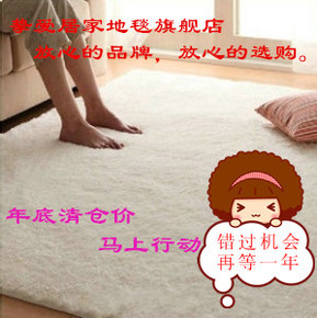 超柔可水洗欧式丝毛地毯卧室客厅茶几床边玄关地毯防滑定做防滑