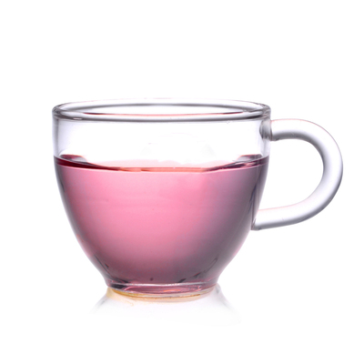 耐热玻璃带把咖啡杯花茶杯 带碟把杯品茗杯小把水杯功夫茶杯套杯