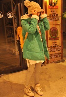 2015韩版冬季棉衣女外套冬装中长款韩国女装大码羊羔毛加厚棉