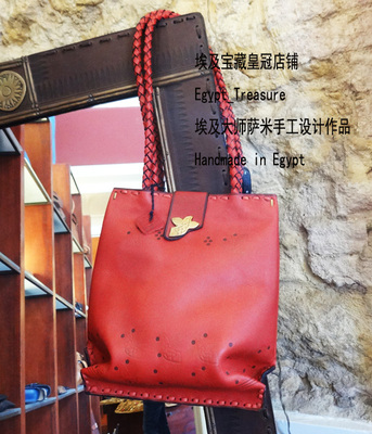 埃及大师订制预售 萨米高端设计作品复古红鸽Vintage纯手工单肩包