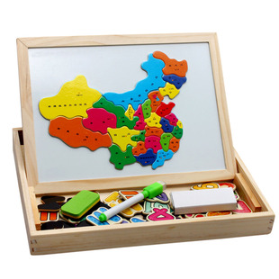 新品3-7岁幼儿磁性地图英文数字拼图5-6智力玩具拼图儿童生日礼物