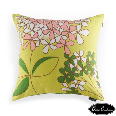 cococushion 法国品牌 田园花朵拼接 高档沙发靠垫含芯 抱枕套