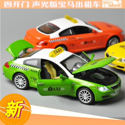 全新散装 合金声光回力玩具汽车模型 宝马M6出租车 的士 新品特惠