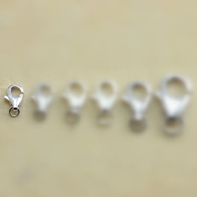 8mm最小素银925纯银DIY配件项链扣手链扣连接扣闭口圈水滴扣