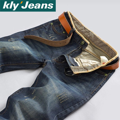 KLYJS 秋季男直筒牛仔裤男韩版时尚版型达人修身舒适牛仔长裤潮