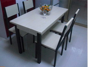 江浙沪包邮钢木方桌简约餐桌椅组合正方形饭桌桌子饭桌可定制