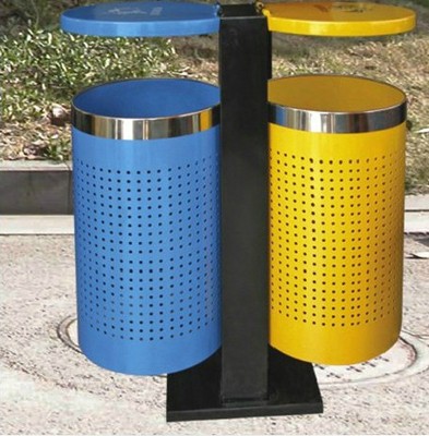 厂家直销户外双色喷漆喷塑小区垃圾桶室外环卫垃圾桶分类垃圾箱